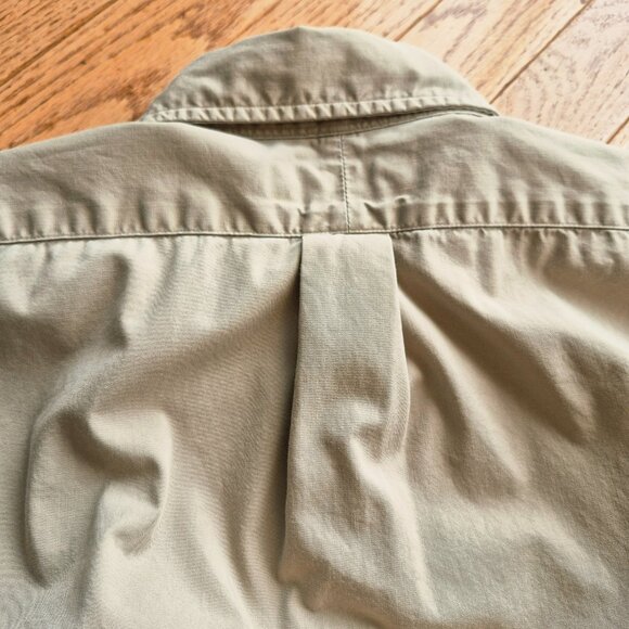 Polo Ralph Lauren Cotton Button Up Green Horse Logo Made in Canada XL - Picture 7 of 11